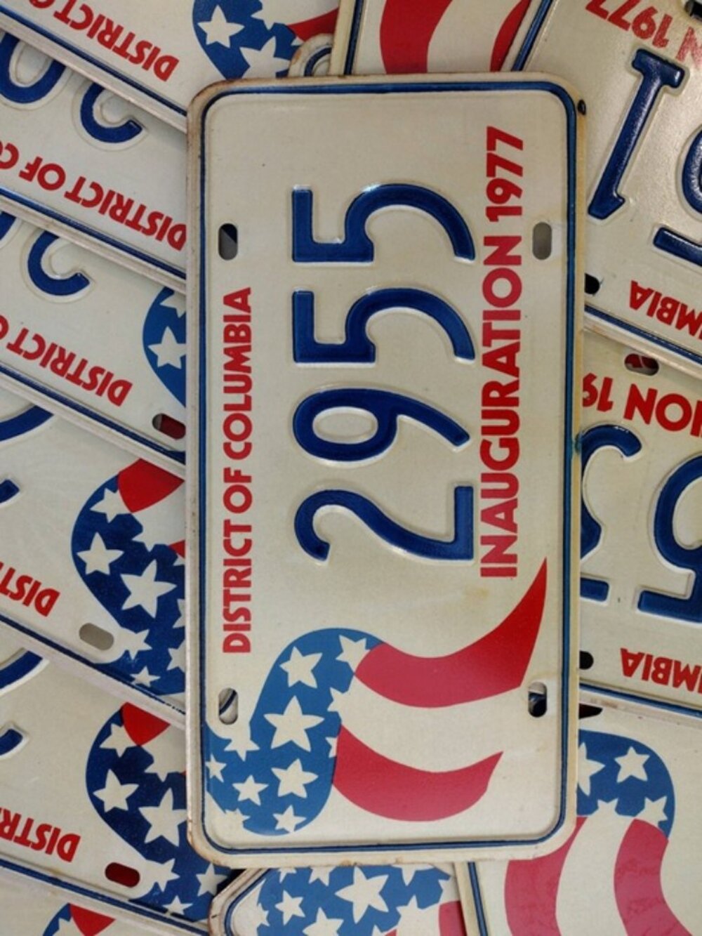 Antique 1977 District of Columbia License Plate Washington DC Carter Inaugural